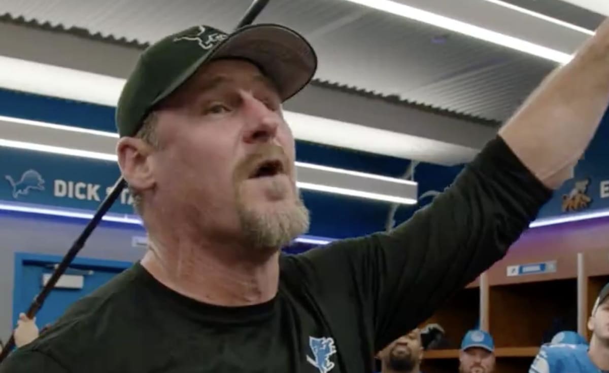 Dan Campbells Locker Room Speech After Lions First Playoff Win In