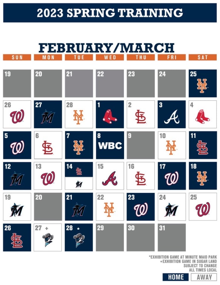 Houston Astros Printable Schedule