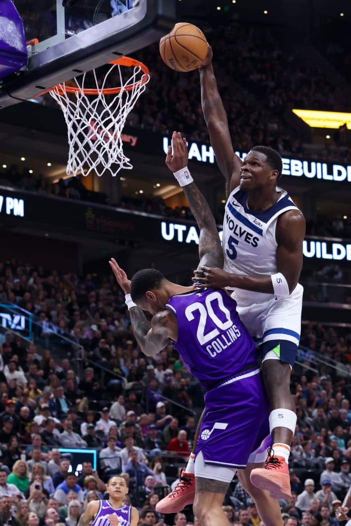 Watch Anthony Edwards Throws Down Dunk So Massive He Hurt His Own Hand