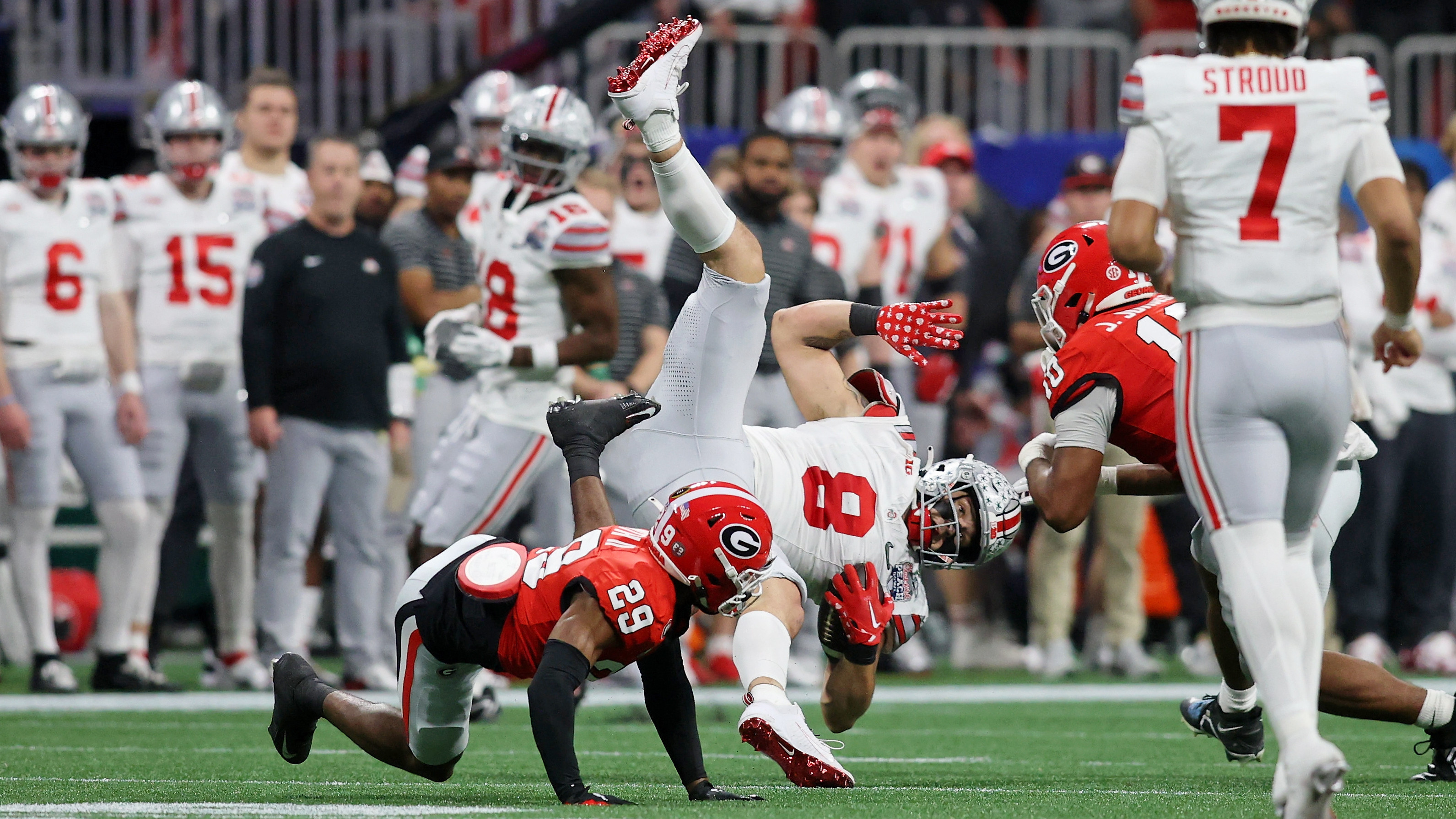 Ohio State S Cade Stover Taken To Hospital With Back Spasms Sports