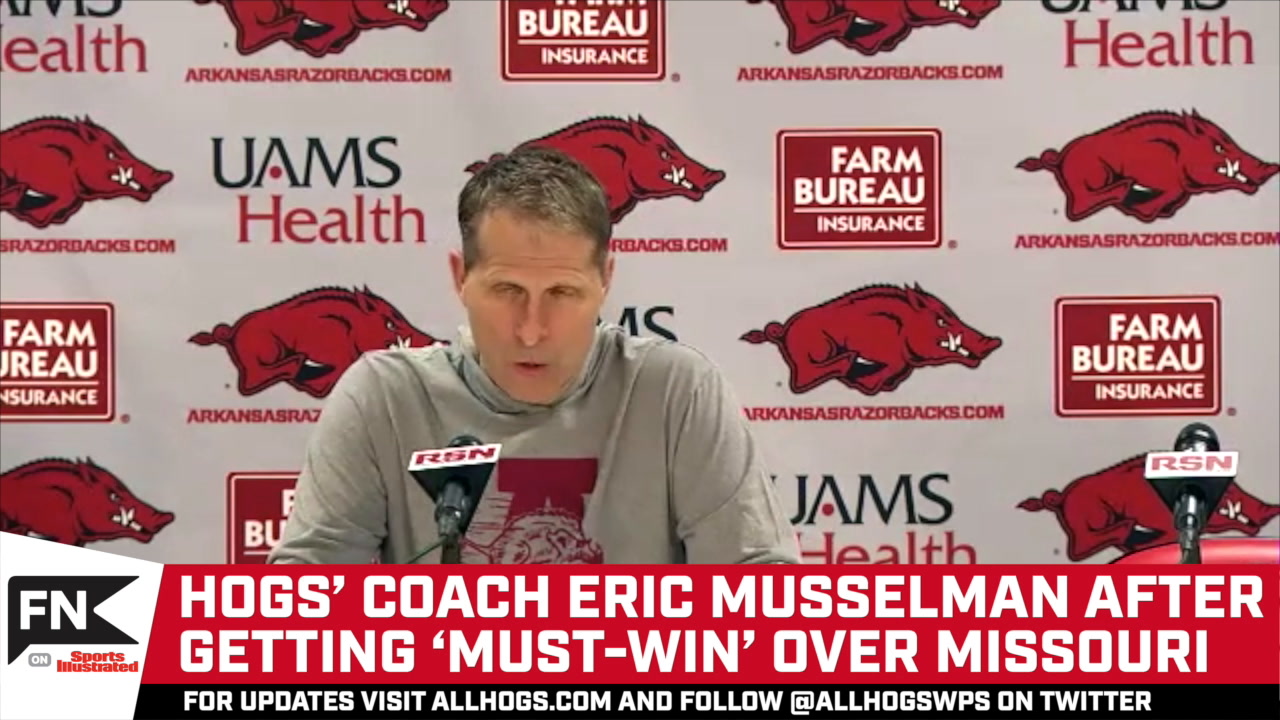 Hogs Coach Eric Musselman After Must Win Over Missouri Sports