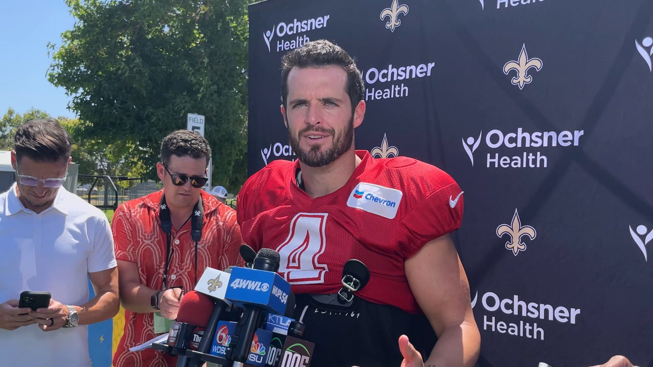 Derek Carr Interview Saints Training Camp Day 16 Sports