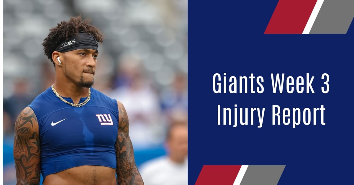 Giants' injury report, 9/30: Secondary remains a concern - Big