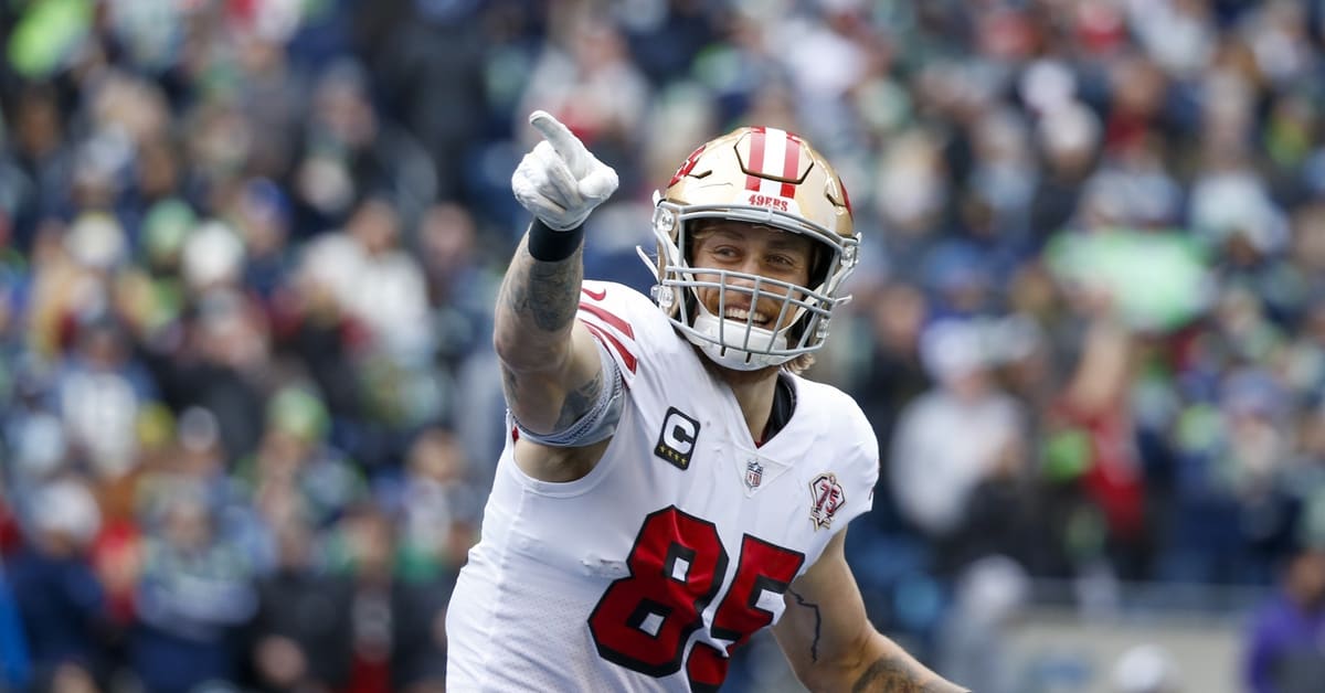 Rams vs. 49ers player props, odds, bets, Monday Night Football picks:  George Kittle over 43.5 yards 