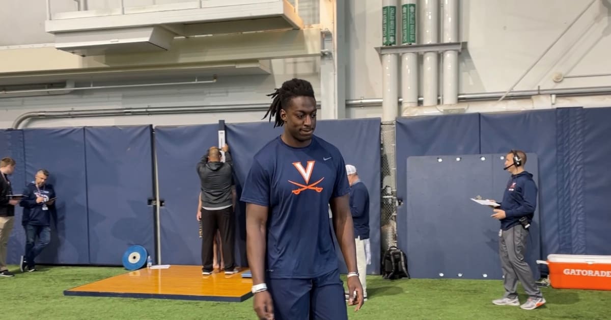 Virginia Football NFL Pro Day Jelani Woods Continues to Raise Draft
