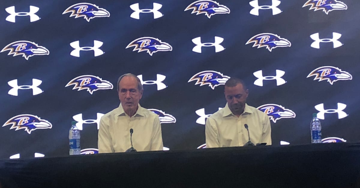 Why Under Armour kept its logo up during Steve Bisciotti's press