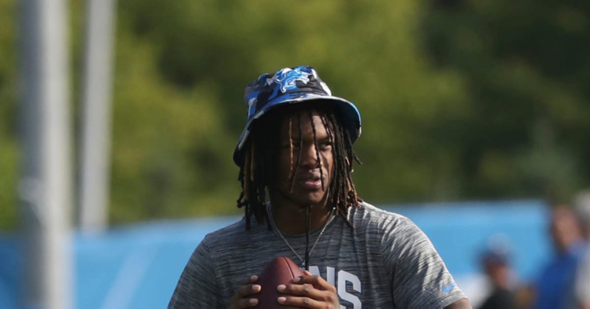 Detroit Lions wide receiver Jameson Williams smiles before an NFL football  game against the Jacksonville Jaguars in Detroit, Sunday, Dec. 4, 2022. (AP  Photo/Paul Sancya Stock Photo - Alamy