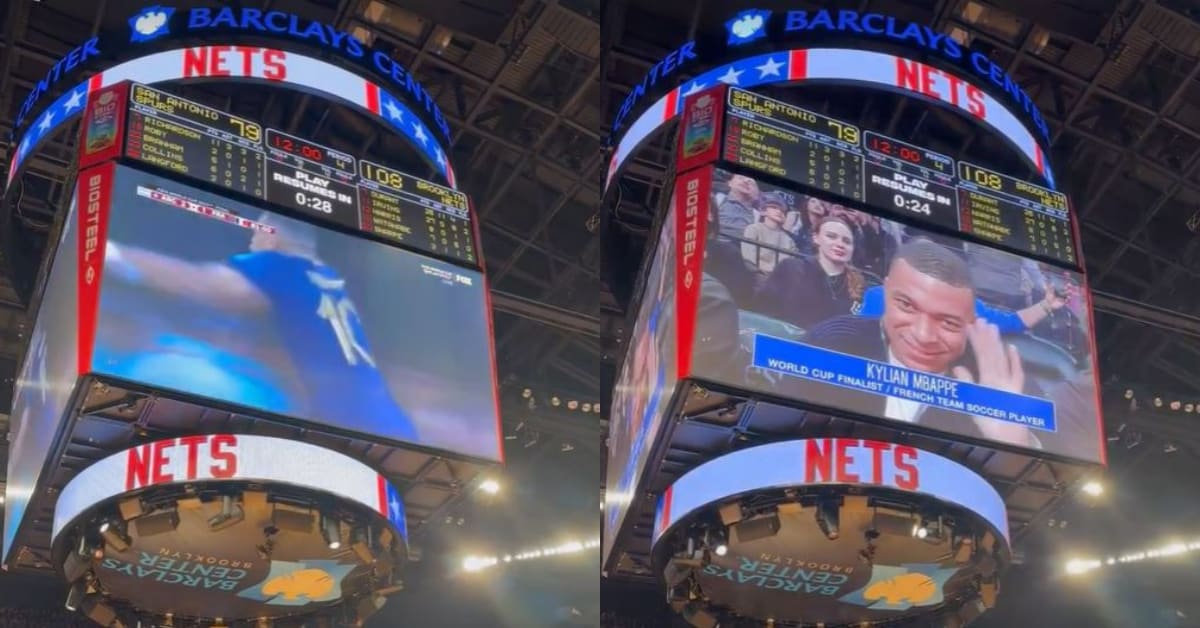 Watch Mbappe, Hakimi Go Into Locker Room to Congratulate Nets on Win