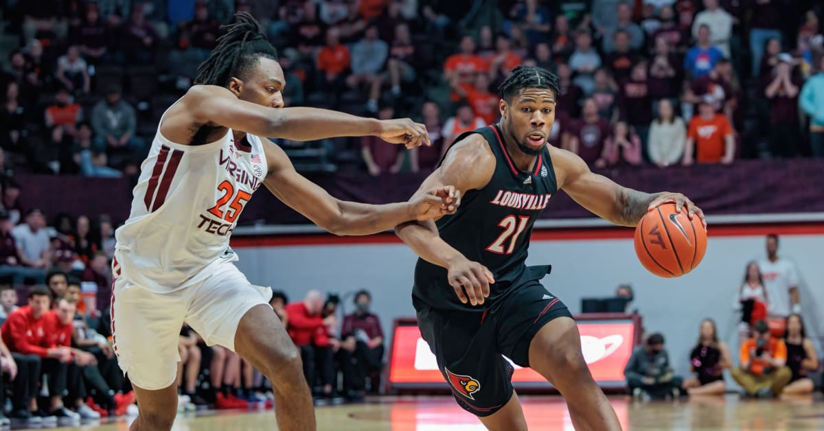 Blacksburg, Virginia, USA. 1st Mar, 2022. Louisville Cardinals forward  Jae'Lyn Withers (24) looks to drive during the NCAA Basketball game between  the Louisville Cardinals and the Virginia Tech Hokies at Cassell Coliseum