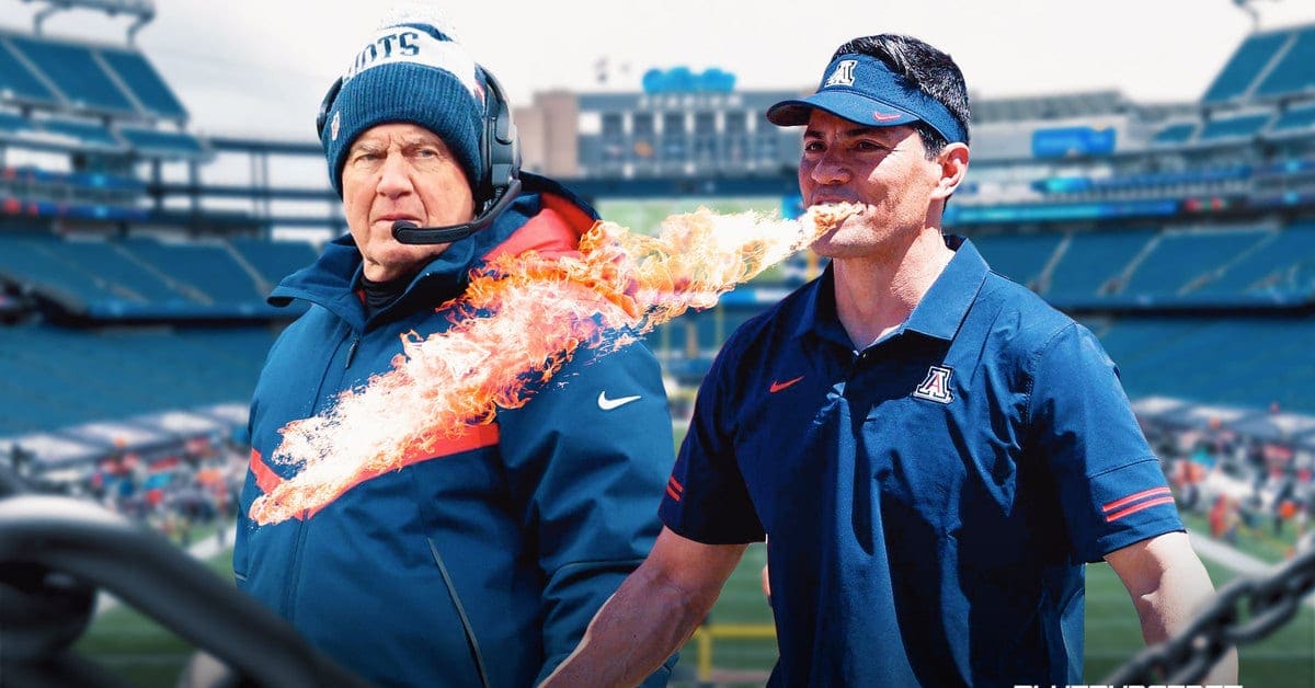 New England Patriots linebacker Tedy Bruschi, left, chats with