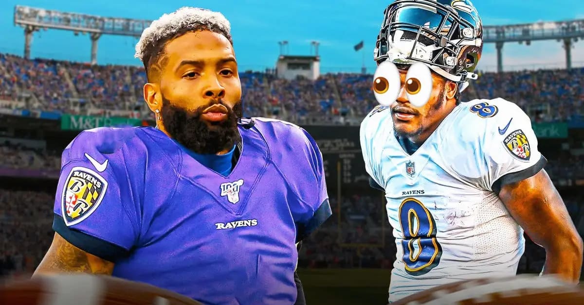 Odell Beckham Jr. chats with Lamar Jackson after Ravens signing