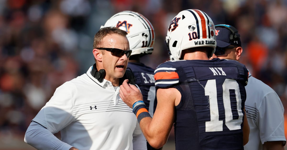 LOOK: Former Auburn Coach Bryan Harsin Reconnects With Bo Nix At Oregon ...