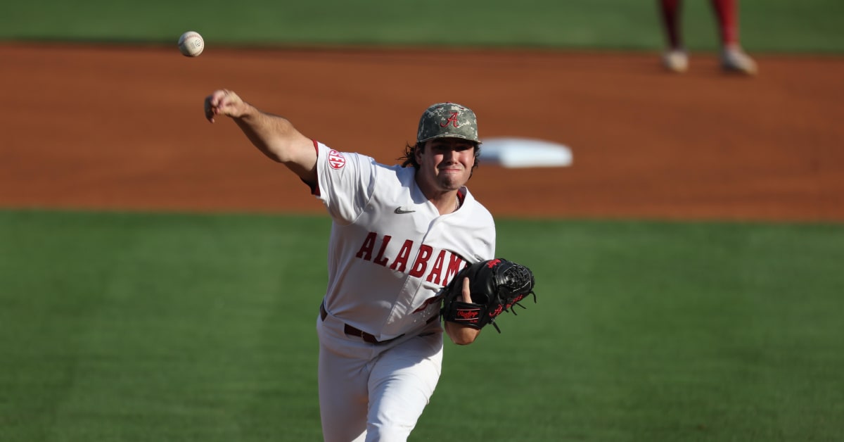 Holman’s Dominant Start Leads Alabama Baseball Past Ole Miss in Game 1