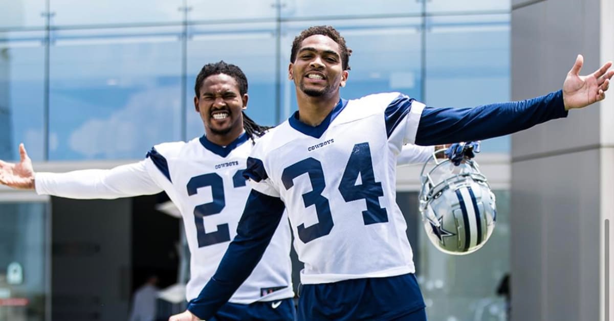 Running back (23) Rico Dowdle of the Dallas Cowboys warms up before playing  against the Los Angeles Rams in an NFL football game, Sunday, Oct. 9, 2022,  in Inglewood, Calif. Cowboys won