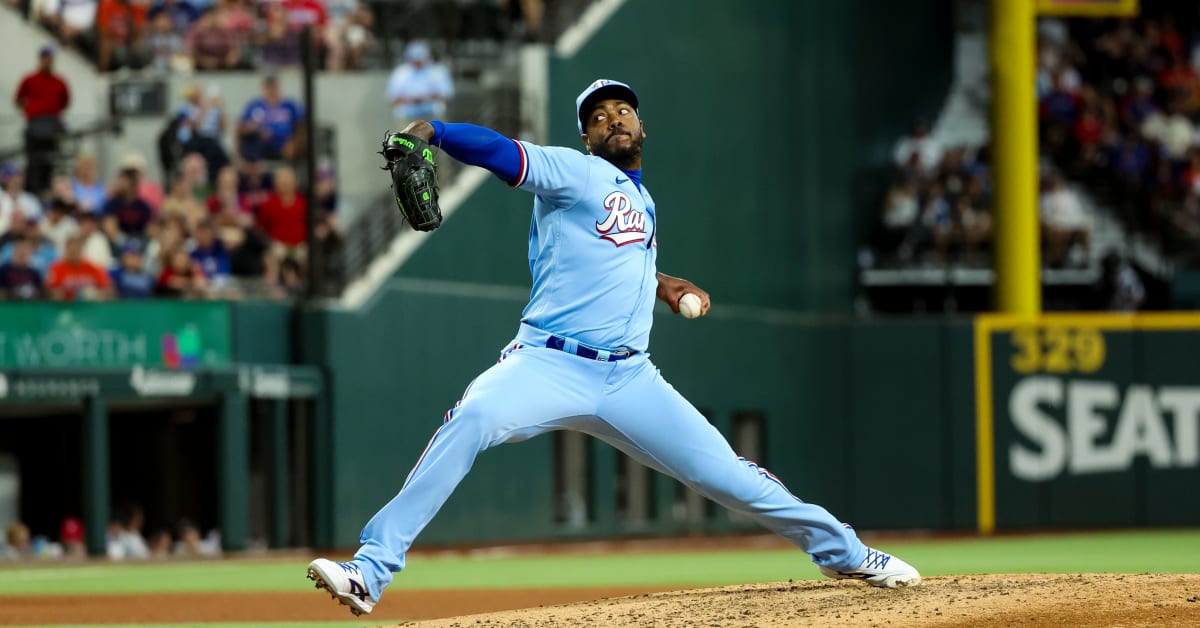 Watch: Aroldis Chapman makes Texas Rangers debut with blazing fastballs vs.  Astros