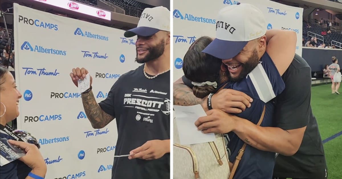 It's A Boy!' Dak Prescott Fan Baby Gender Reveal at QB's Dallas