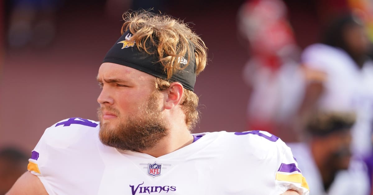 Minnesota Vikings offensive tackle Blake Brandel (64) in action