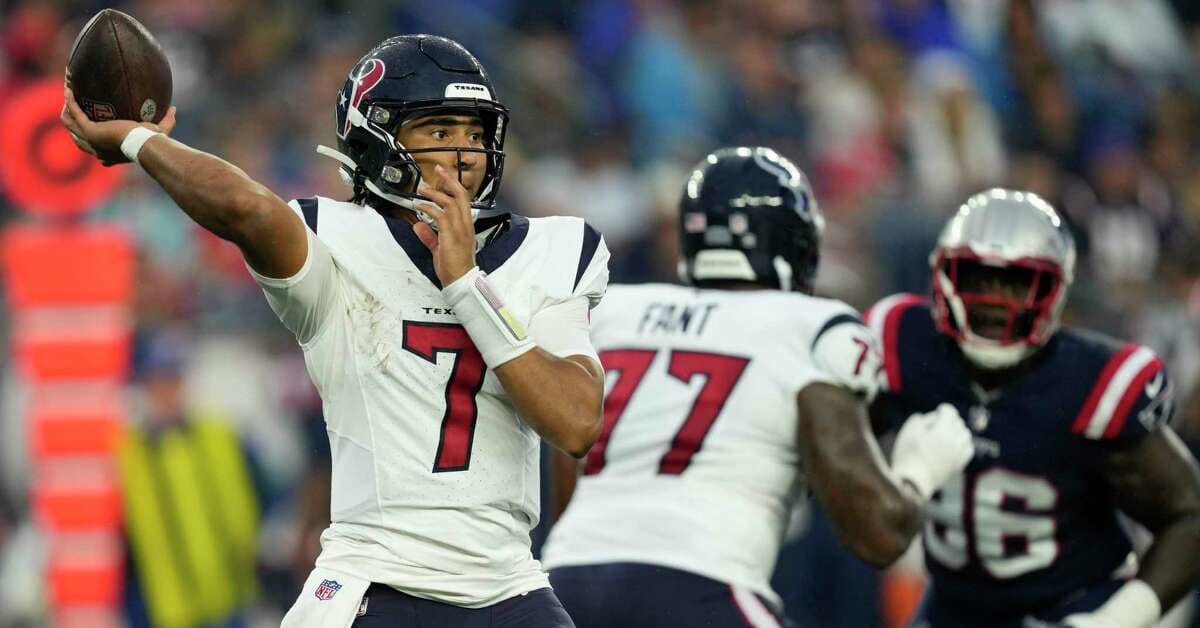 Meirov] Week 1 of the NFL preseason begins tonight with the Texans facing  the Patriots and the Vikings taking on the Seahawks. No. 2 overall pick CJ  Stroud will be starting for