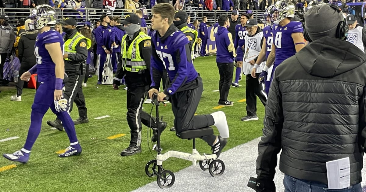 The #Seahawks met with #UW TE Cade Otton at the NFL Combine