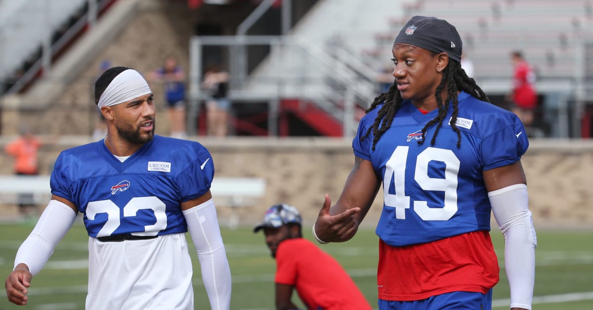 Tremaine Edmunds of the Buffalo Bills walks to the locker room