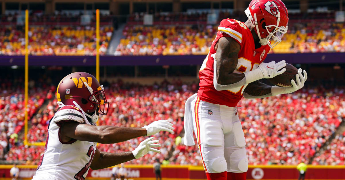 KANSAS CITY, MO - AUGUST 27: Kansas City Chiefs wide receiver Jody Fortson  (88) before an NFL preseason game between the Minnesota Vikings and Kansas  City Chiefs on Aug 27, 2021 at