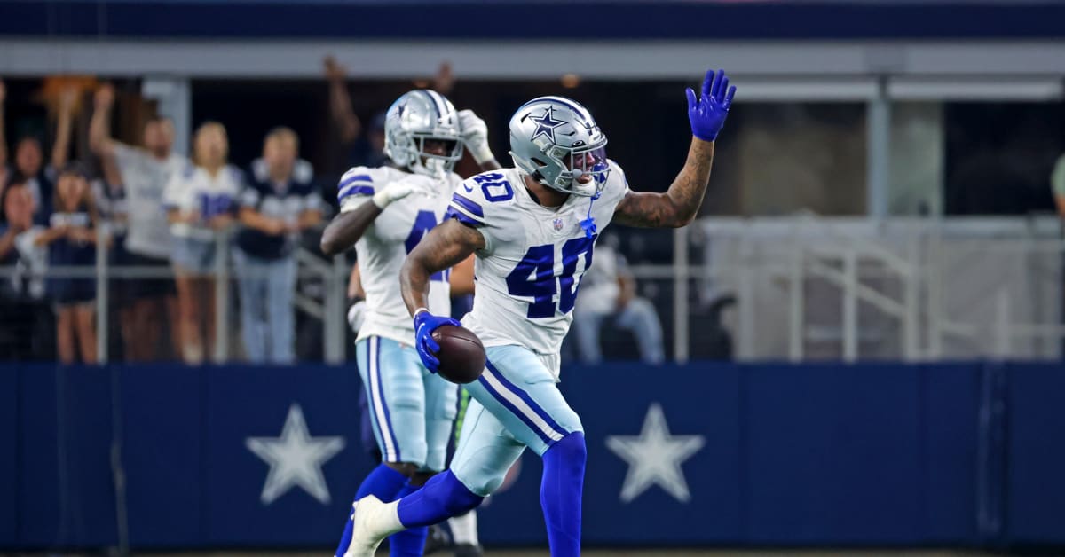 Dallas Cowboys safety Juanyeh Thomas (40) is seen during an NFL preseason  football game against the Seattle Seahawks, Friday, Aug. 26, 2022, in  Arlington, Texas. Dallas won 27-26. (AP Photo/Brandon Wade Stock Photo -  Alamy