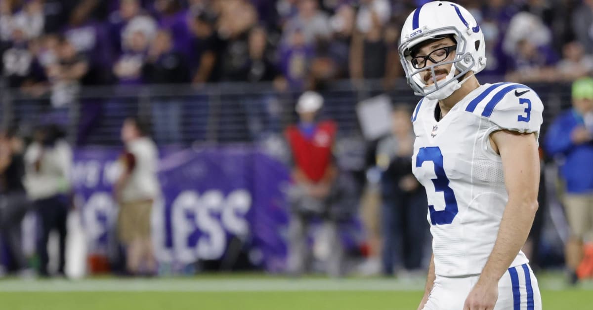 September 12, 2021: Indianapolis Colts kicker Rodrigo Blankenship (3)  during NFL football game action between the Seattle Seahawks and the Indianapolis  Colts at Lucas Oil Stadium in Indianapolis, Indiana. Seattle defeated  Indianapolis