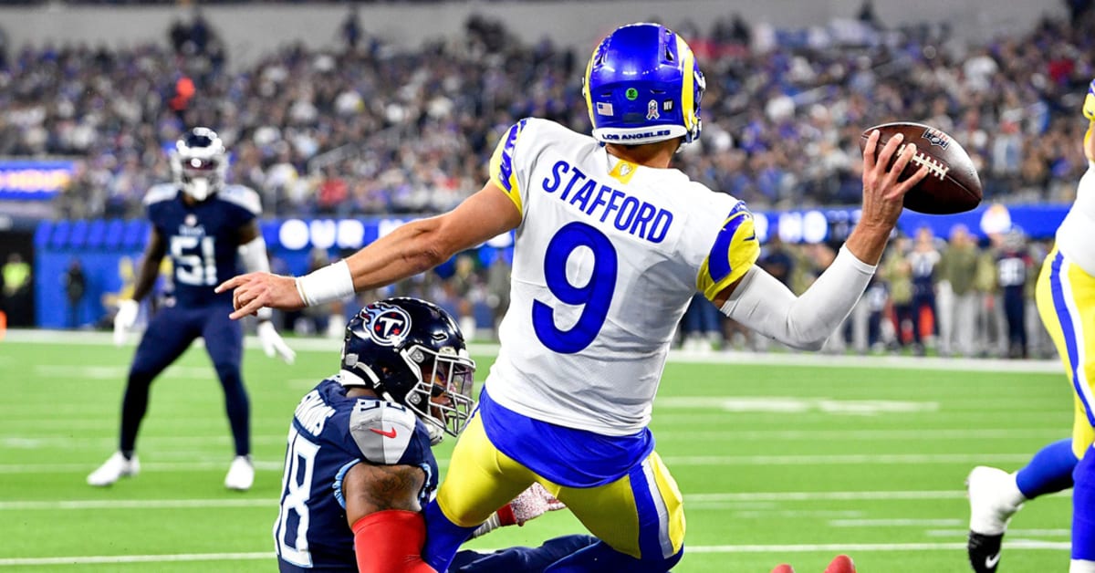 Matthew Stafford throws pick-six, fumbles in Rams' loss to 49ers