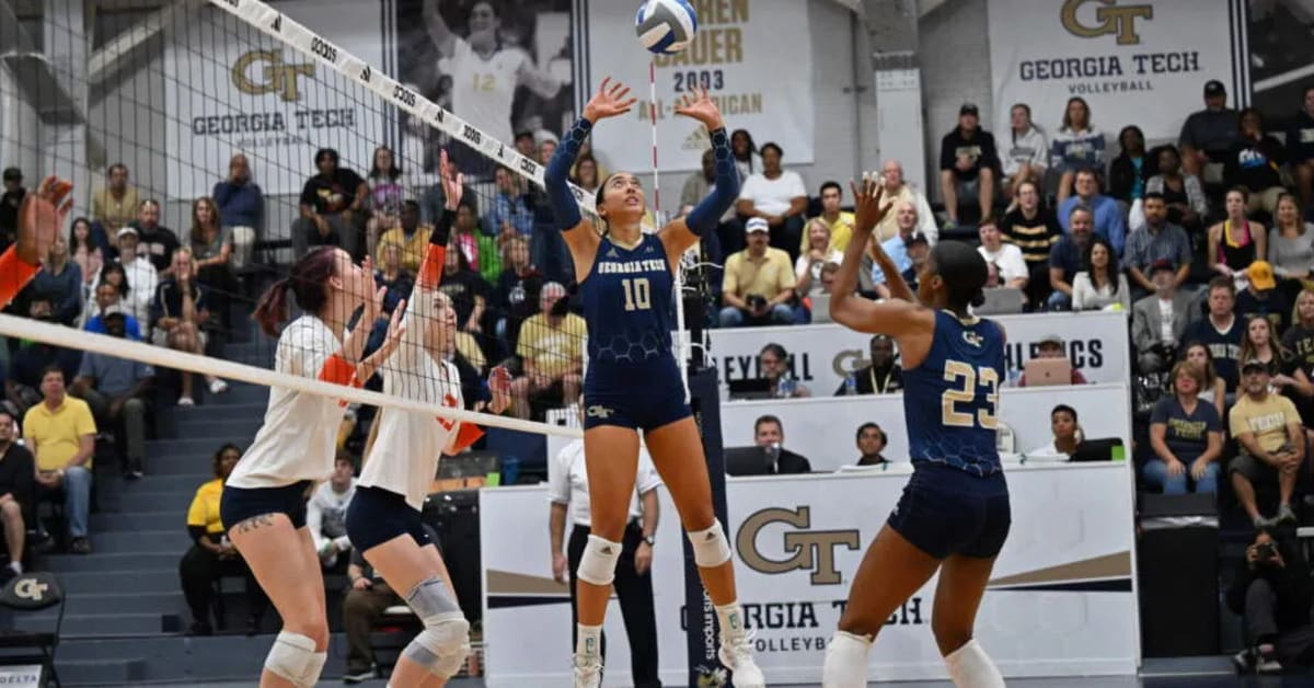 Tech Volleyball Sweeps Syracuse in ACC Matchup Sports