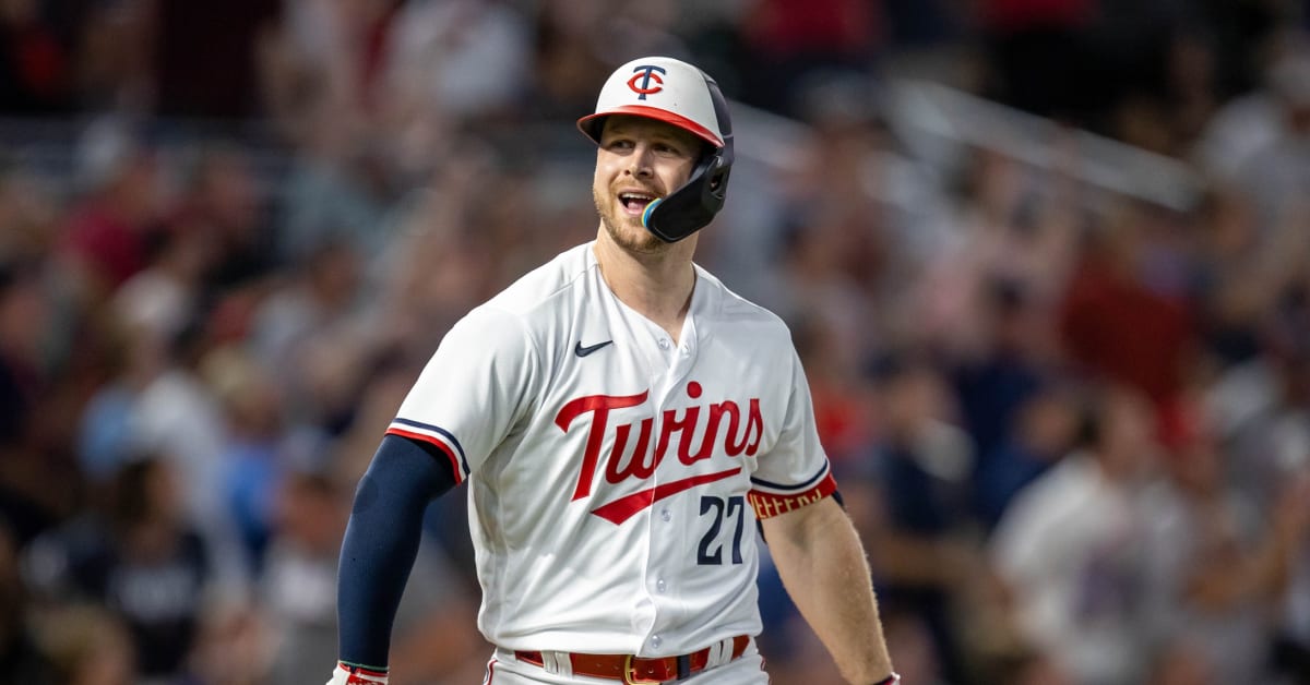 Minnesota Twins' Mitch Garver catches against the Detroit Tigers