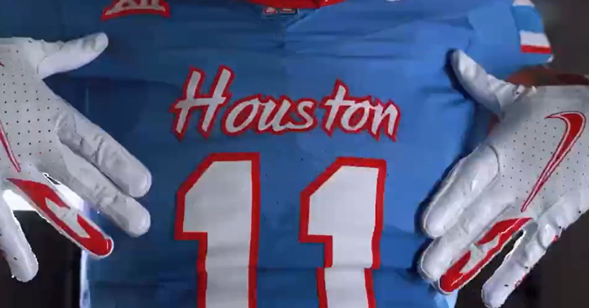 New Houston Cougars Get Oilers-themed Uniforms ahead of UTSA for