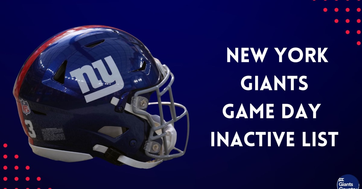 NY Giants inactives list for Week 3 game against the 49ers