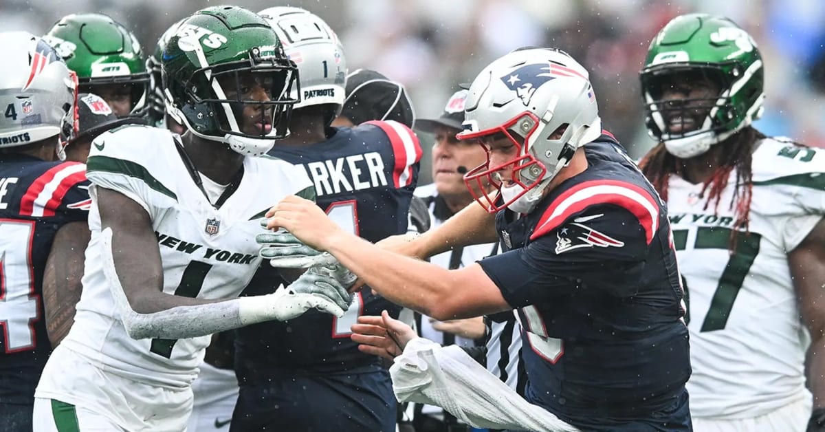 New York Jets cornerback Sauce Gardner (1) in action against the