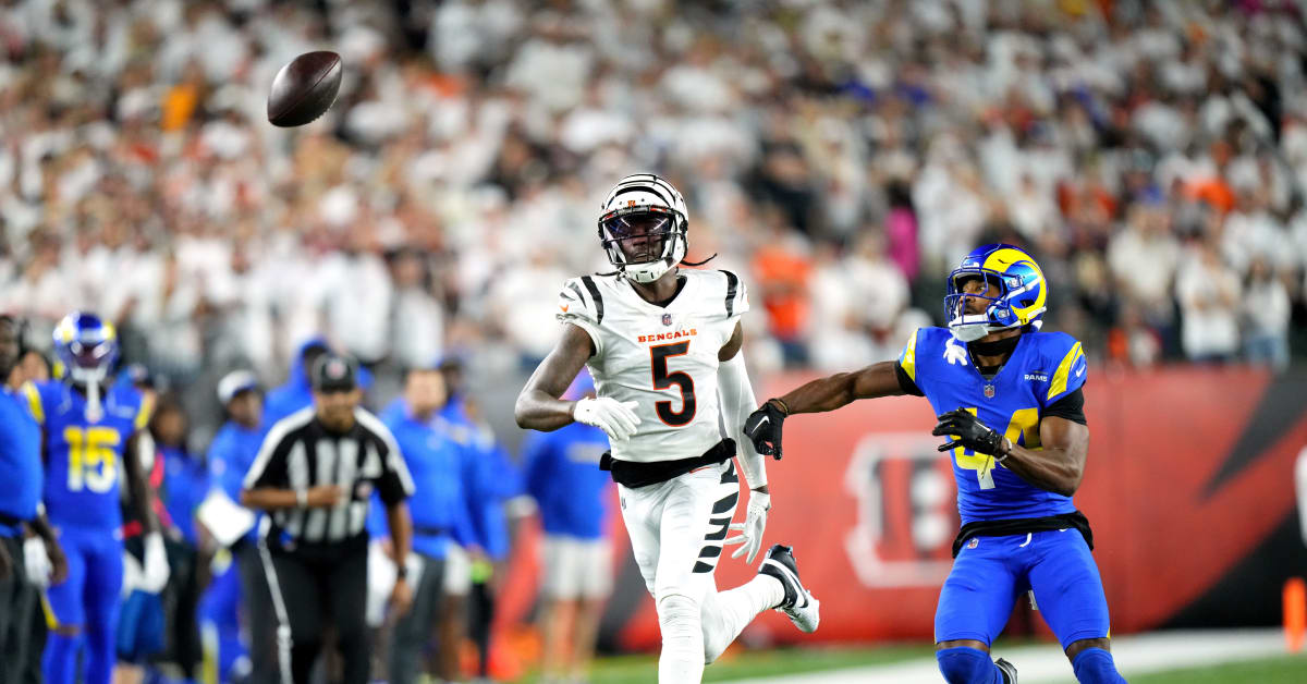 Pittsburgh Steelers cornerback Ahkello Witherspoon (25) celebrates an  interception during a NFL football game against the Cincinnati Bengals,  Sunday, Sept. 11, 2022, in Cincinnati. (AP Photo/Emilee Chinn Stock Photo -  Alamy