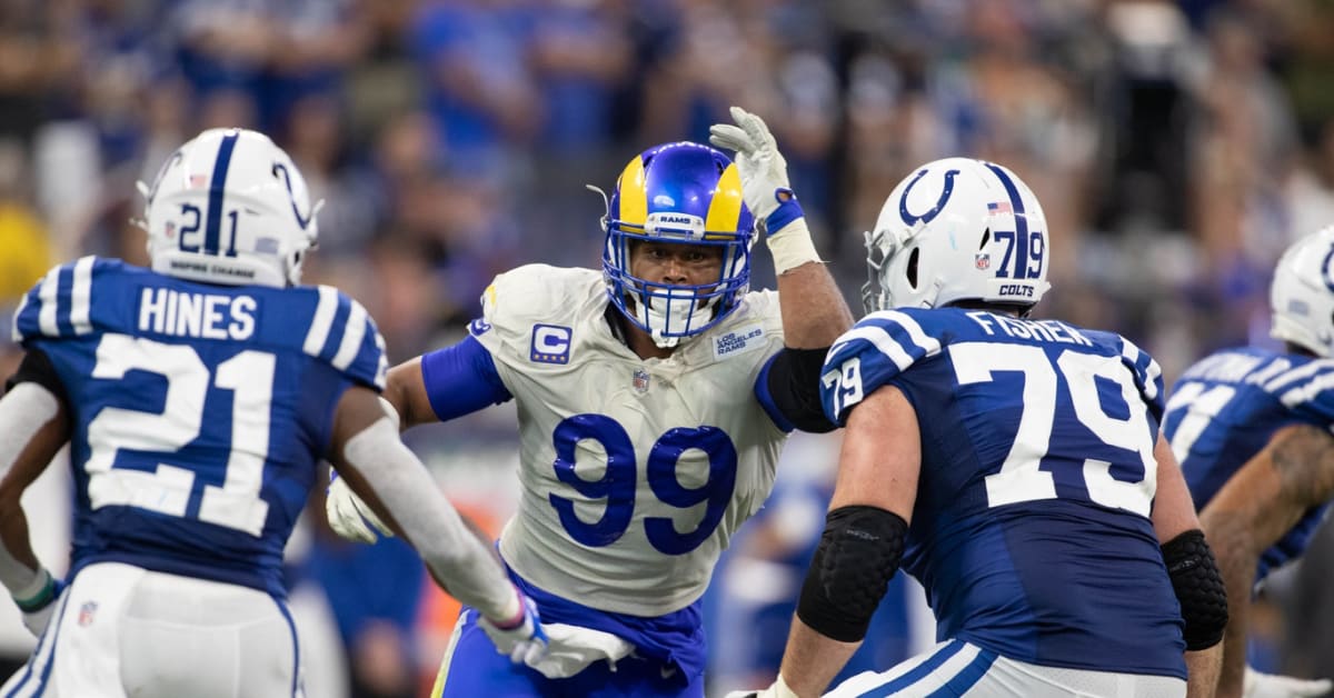 Indianapolis Colts Starting Rookie LT Blake Freeland vs. Aaron Donald: What  to Expect - Sports Illustrated Indianapolis Colts News, Analysis and More