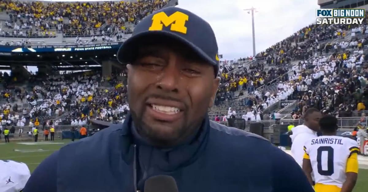 Michigan’s Sherrone Moore Cried, Cursed In Emotional Interview After ...