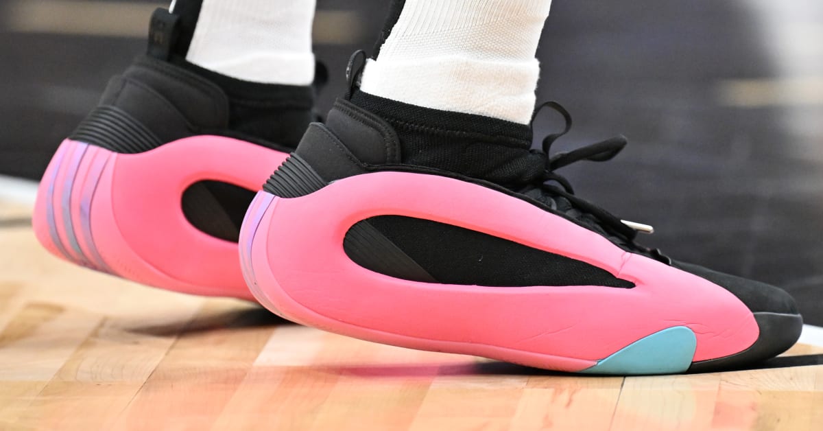 pink basketball shoes harden