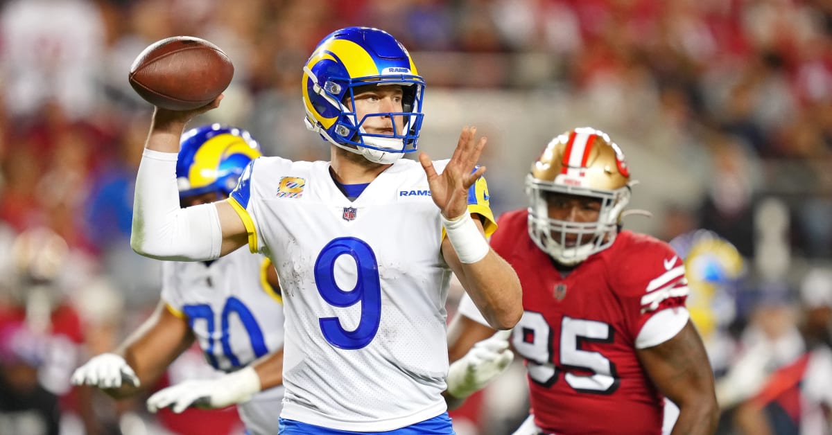 Los Angeles Rams' Matthew Stafford, San Francisco 49ers' Brock