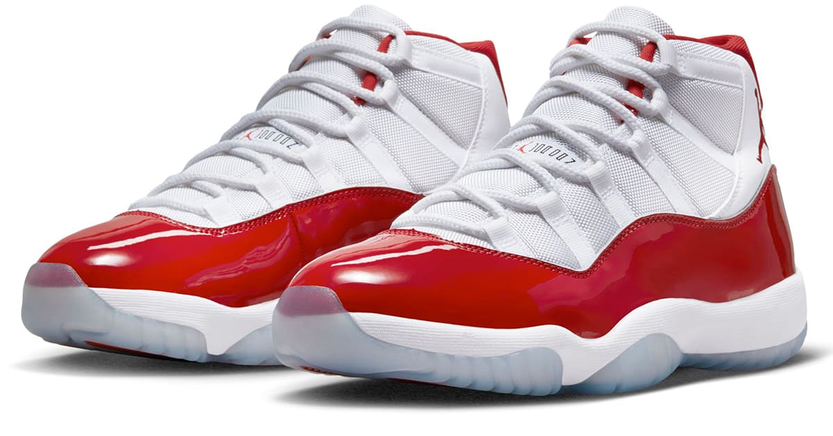 jordans 11 red and white