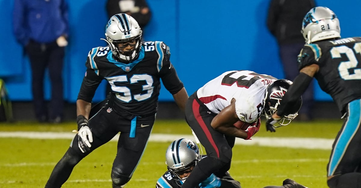 Carolina Panthers defensive end Brian Burns (53) on defense during