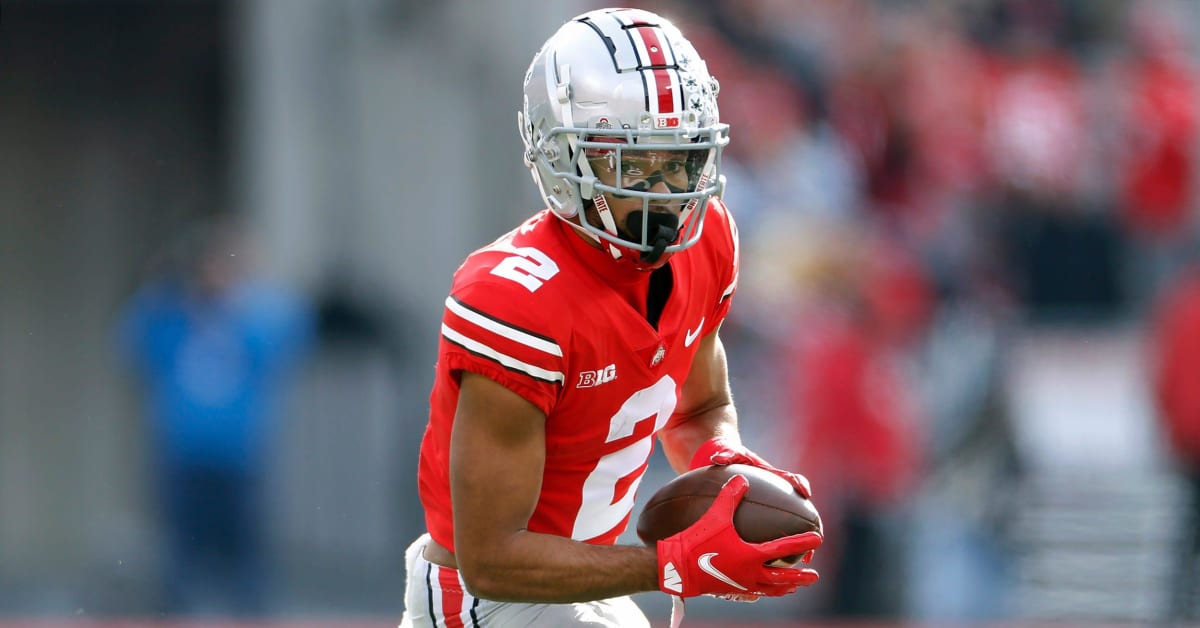 NFL scouting combine Ohio State Chris Olave 40-yard dash video - Sports  Illustrated Detroit Lions News, Analysis and More