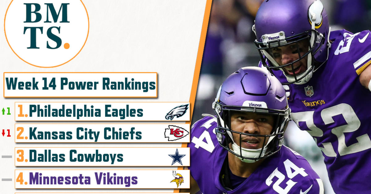 Where we rate the Vikings in our Week 14 power rankings - Sports