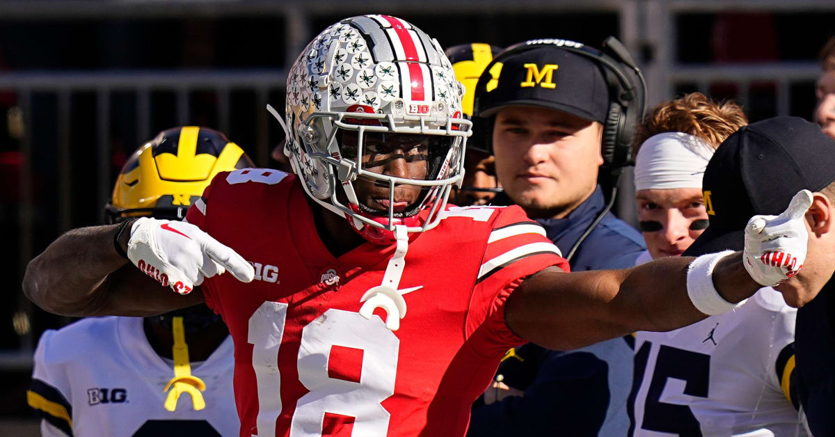 Ohio State Wide Receiver Marvin Harrison Jr. Sheds Black Stripe - Sports  Illustrated Ohio State Buckeyes News, Analysis and More