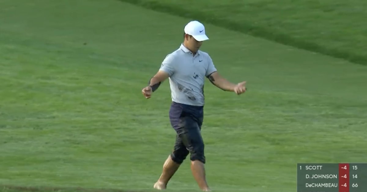 Tom Kim Falls Into Creek at the PGA Championship, Gets Soaked and ...