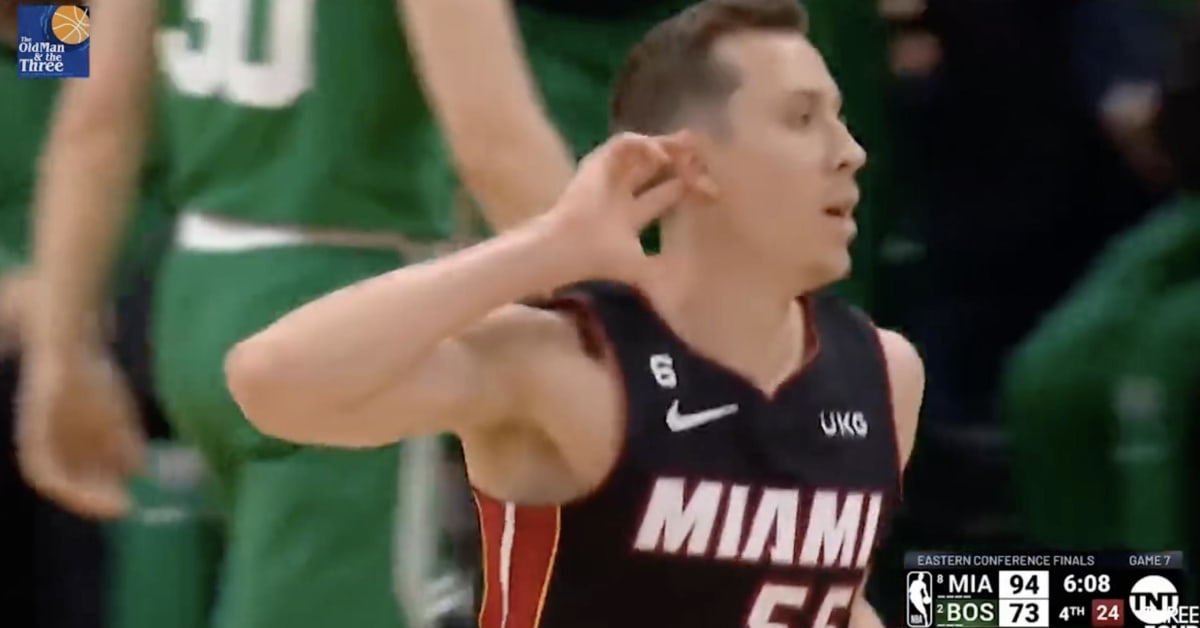 Heat G Duncan Robinson says he taunted Celtics fans to spite a random group  chat that got his phone number