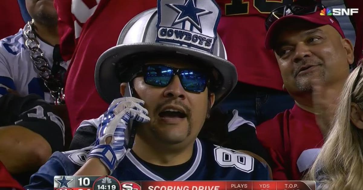 Sad Cowboys Fan on His Phone During Blowout Loss to 49ers Became a Sad ...