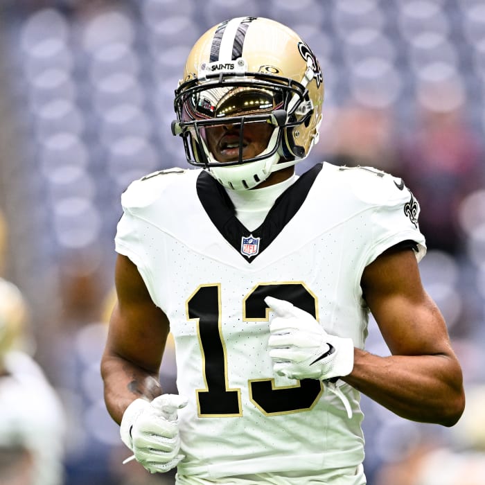 New Orleans Saints wide receiver Michael Thomas (13) during warm ups