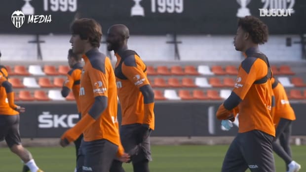 Valencia train ahead of their Copa del Rey debut