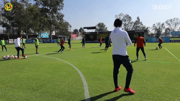 América continue preparing for game vs Monterrey with intense training session