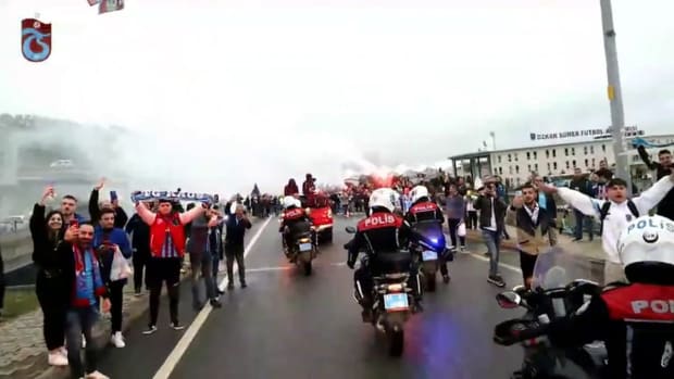 Trabzonspor celebration after winning the Turkish title